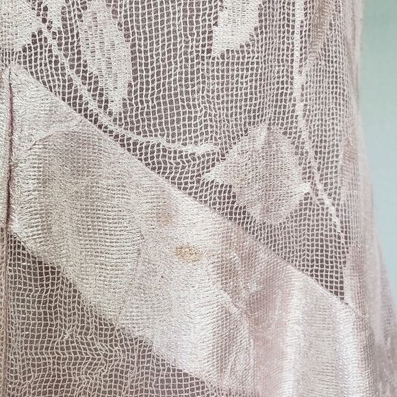 DAMIANOU Vtg 2 Piece Formal Maxi Dress Jacket Set Sheer Lace Floral Pink Sz S - Picture 14 of 14